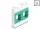 Delock Easy 45 modul két Keystone tartóval, 45 x 45 mm, fehér / zöld