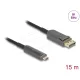 Delock Aktív optikai kábel USB Type-C    DisplayPort, 8K 60 Hz, 40 Gbps, 15 m