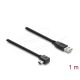Delock USB 2.0 kábel A-típusú csatlakozódugó - Mini-B típusú csatlakozódugó, jobbra hajlítva, 1 m