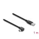 Delock USB 2.0 kábel A-típusú csatlakozódugó - Mini-B típusú csatlakozódugó, jobbra hajlítva, 1 m