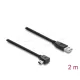 Delock USB 2.0 kábel A-típusú csatlakozódugó - Mini-B típusú csatlakozódugó, jobbra hajlítva, 2 m