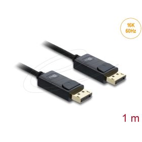   Delock Koaxiális DisplayPort kábel 16K 60 Hz 80 Gbps fonott borítással 1 m