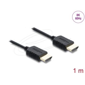   Delock Koaxiális High Speed HDMI kábel 8K 60 Hz 48 Gbps fonott borítással 1 m