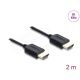 Delock Koaxiális High Speed HDMI kábel 8K 60 Hz 48 Gbps fonott borítással 2 m