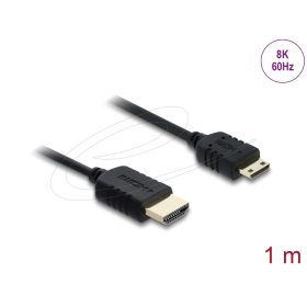   Delock Koaxiális High Speed HDMI kábel HDMI dugó - Mini HDMI dugó 8K 60 Hz 1 m
