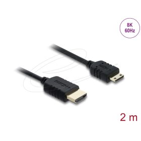  Delock Koaxiális High Speed HDMI kábel HDMI dugó - Mini HDMI dugó 8K 60 Hz 2 m