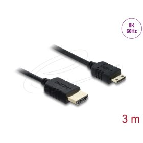   Delock Koaxiális High Speed HDMI kábel HDMI dugó - Mini HDMI dugó 8K 60 Hz 3 m
