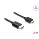 Delock Koaxiális High Speed HDMI kábel HDMI dugó - Mini HDMI dugó 8K 60 Hz fonott borítással 2 m