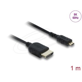   Delock Koaxiális High Speed HDMI kábel HDMI dugó - Micro HDMI dugó 8K 60 Hz 1 m