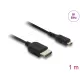 Delock Koaxiális High Speed HDMI kábel HDMI dugó - Micro HDMI dugó 8K 60 Hz 1 m