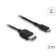 Delock Koaxiális High Speed HDMI kábel HDMI dugó - Micro HDMI dugó 8K 60 Hz 2 m