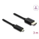Delock Koaxiális High Speed HDMI kábel HDMI dugó - Micro HDMI dugó 8K 60 Hz 3 m