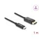 Delock Koaxiális USB Type-C  - DisplayPort kábel (DP Alt Mode) 4K 60 Hz fonott borítással 1 m