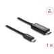 Delock Koaxiális USB Type-C  - HDMI kábel (DP Alt Mode) 4K 60 Hz fonott borítással 1 m