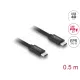 Delock Koaxiális USB 40 Gbps kábel USB PD 3.1 240 W 0,5 m