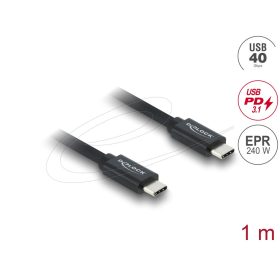Delock Koaxiális USB 40 Gbps kábel USB PD 3.1 240 W 1 m