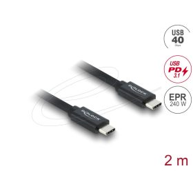 Delock Koaxiális USB 40 Gbps kábel USB PD 3.1 240 W 2 m