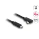 Delock Koaxiális USB 40 Gbps kábel ívelt bal / jobb USB PD 3.1 240 W 1 m