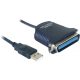 DeLock DL82001 USB2.0 Printer adapter kábel 0,8m