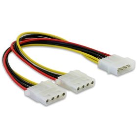   Delock DL82100 "Y" elosztó kábel - 2 db 4 tűs Molex