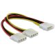 Delock DL82100 "Y" elosztó kábel - 2 db 4 tűs Molex