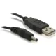 Delock USB hálózati cinch kábel 1,5m fekete (82377)