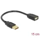 Delock USB 2.0 A-A 15cm apa-anya hosszabbítókábel
