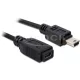 Delock DL82667 USB 2.0 mini-B hosszabbító kábel apa-anya 1 m