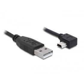   Delock DL82683 USB 2.0-A apa -> USB mini-B 5 tűs könyök apa átalakító kábel 3m