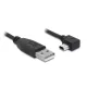 Delock DL82683 USB 2.0-A apa -> USB mini-B 5 tűs könyök apa átalakító kábel 3m