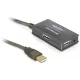 Delock USB 2.0 hosszabbító kábel, 10 m aktív, 4 portos Hub (82748)