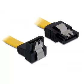   DeLock DL82806 kábel SATA 6 Gb/s fém rögzítővel le / egyenes kábel 30 cm