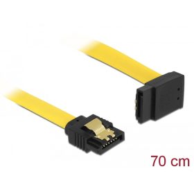   Delock SATA 6 Gb/s kábel egyenes - fölfelé 90 fok 70 cm sárga