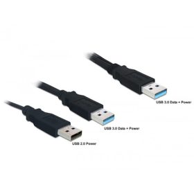   DeLock DL82908 USB 3.0-A apa -> USB 3.0-A apa + USB 2.0-A apa kábel
