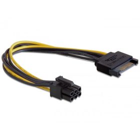   Delock DL82924 tápkábel SATA 15 pin -> 6 pin PCI Express
