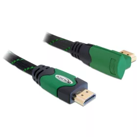   Delock 82951 High Speed derékszögű HDMI kábel 4K fekete-zöld 1m