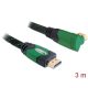 Delock Kábel High Speed HDMI típusú Ethernet, HDMI A dugós > HDMI A dugós derékszögű, 4K, 3m (82953)