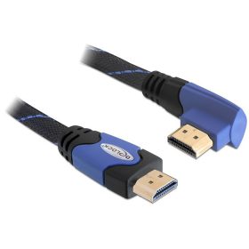  Delock 82956 High Speed derékszögű HDMI kábel 4K fekete-kék 2m