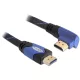 Delock 82956 High Speed derékszögű HDMI kábel 4K fekete-kék 2m
