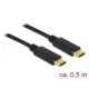 Delock USB 2.0 kábel Type-C a Type-C 0,5 m PD 5 A E-Marker