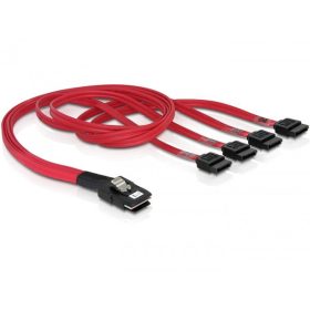   Delock mini SAS 36 tűs - 4db SATA kábel (SFF 8087 - 4db SATA) 50cm