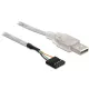 Delock 83078 USB 2.0-A apa - pin fejes kábel