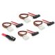 Delock mini SAS 36pin - 4x SAS 29pin (SFF 8087 > 4x SFF 8482 + táp) kábel, 100 cm (83146)