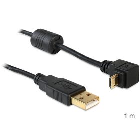   Delock USB-A apa > USB micro-B apa kábel 90°-ban forgatott fel/le  (83148)