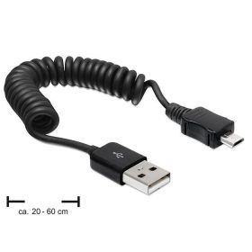   Delock DL83162 USB 2.0 A male --> USB micro-B male spirál kábel