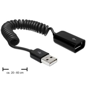   Delock DL83163 USB2.0-A (apa/anya) hosszabbító spirál kábel