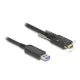 Delock Aktív optikai kábel USB 10 Gbps-A apa - USB Type-C  apa csatlakozó csavarokkal az oldalain, 15 m