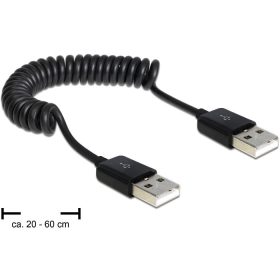   OTG USB kábel [1x USB 2.0 dugó A - 1x USB 2.0 dugó A] 0.60 m, fekete