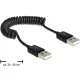 OTG USB kábel [1x USB 2.0 dugó A - 1x USB 2.0 dugó A] 0.60 m, fekete