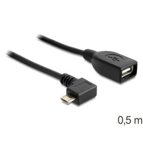   Delock 83271 USB micro-B apa > USB 2.0-A anya OTG forgatott kábel 0.5 m